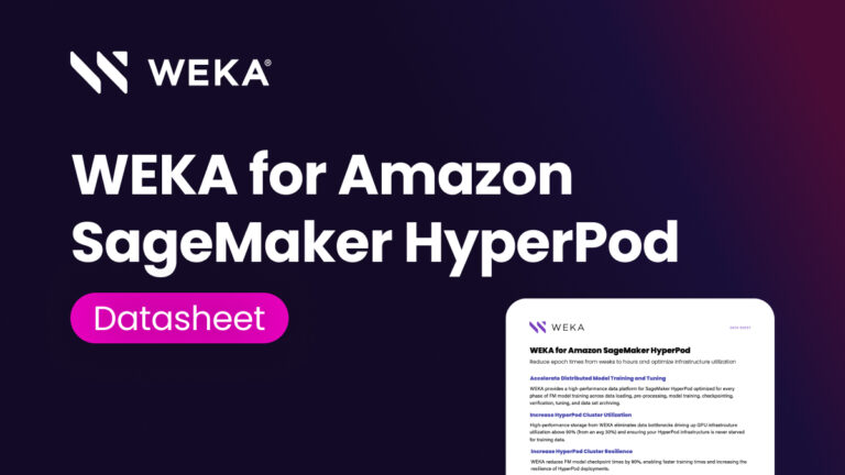 WEKA for Amazon SageMaker HyperPod